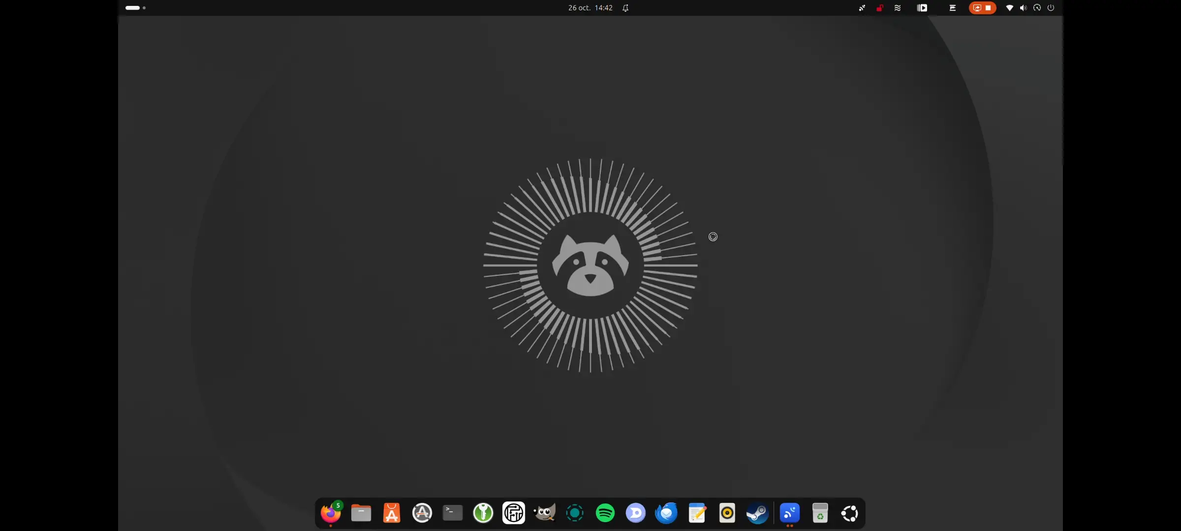 Ubuntu desktop displayed on an Android smartphone using Linksy, allowing you to view and control your Linux computer remotely