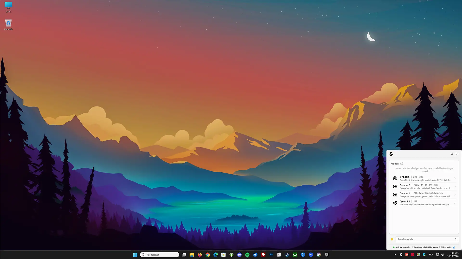 llama windows interface application