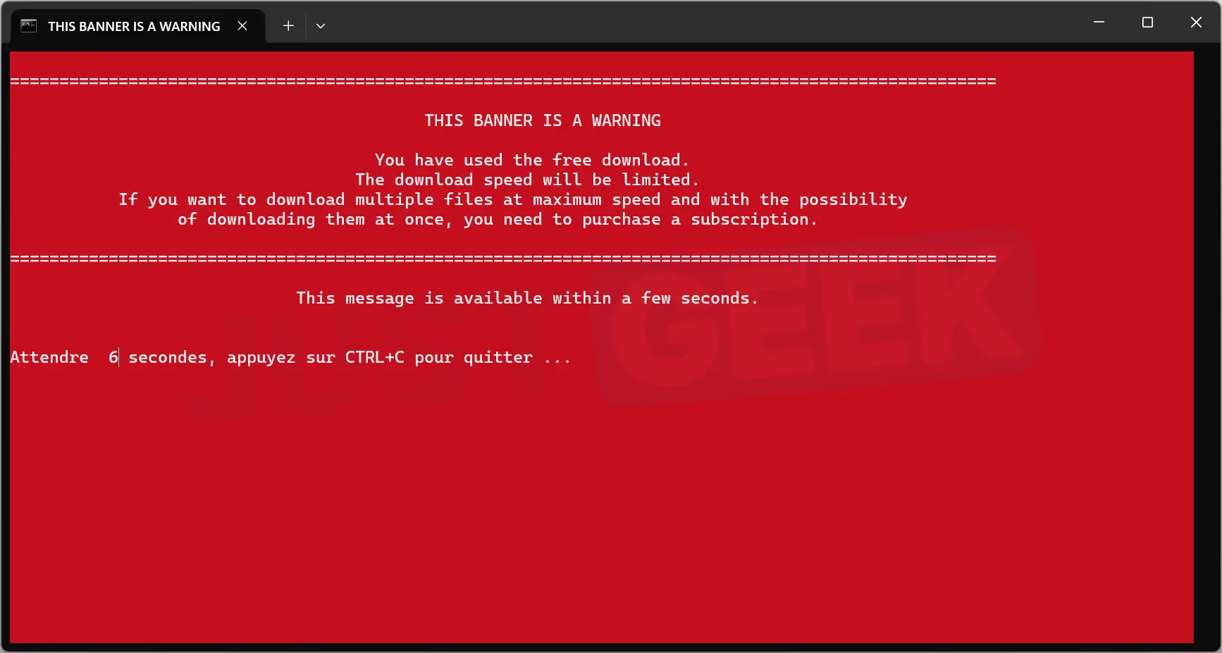 rg-adguard message that download speed is limited in free version