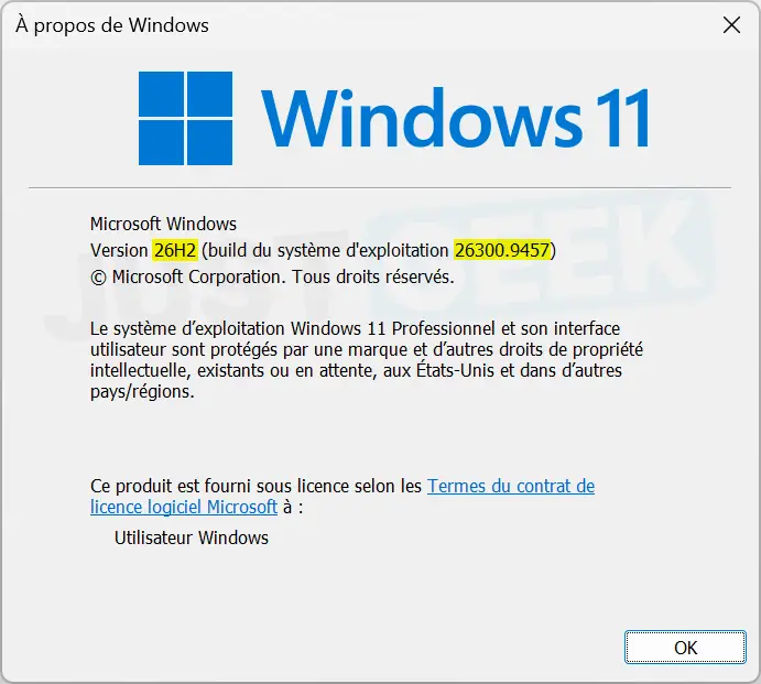 windows 11 26h2 build 26300 9457